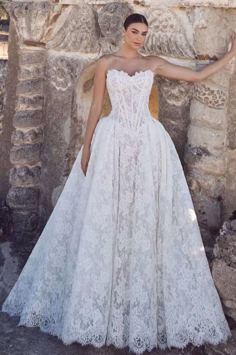 All Lace Ball Gown Wedding Dress
